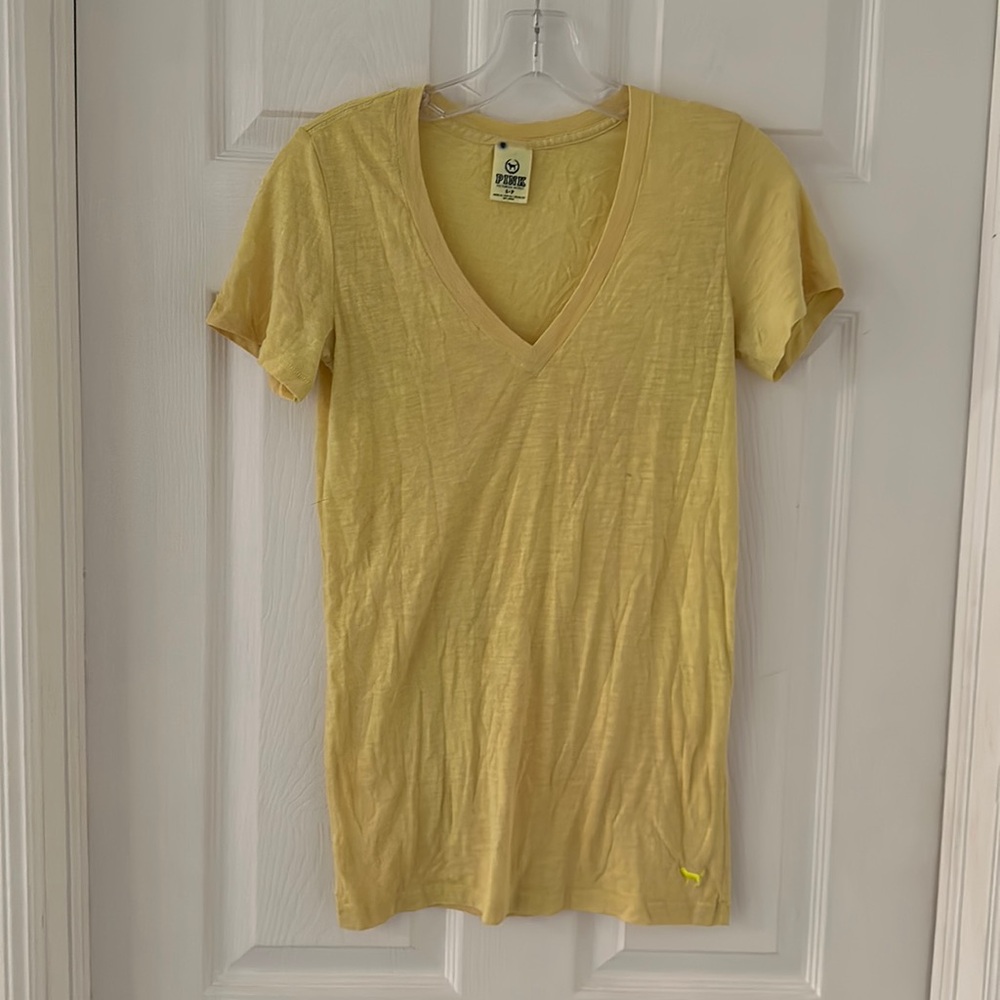 Yellow Victoria’s Secret PINK Tee Size S